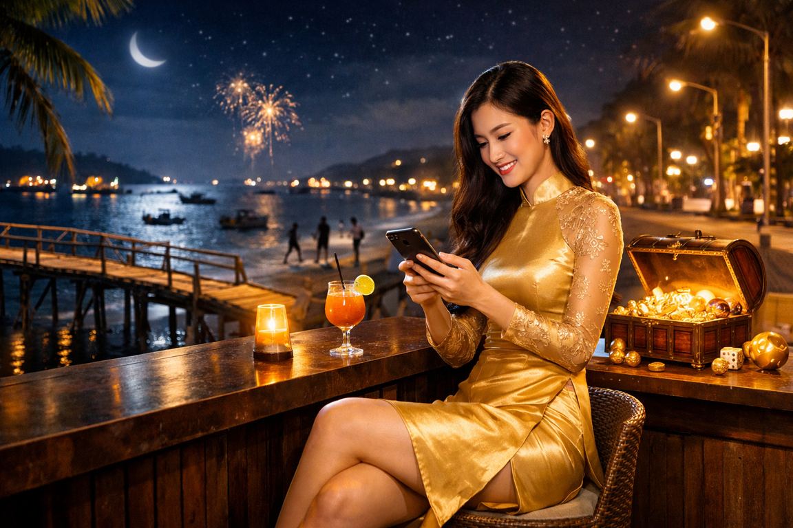 Người dùng Việt Nam tra cứu FAQ xstphcm trên điện thoại tại Mũi Né