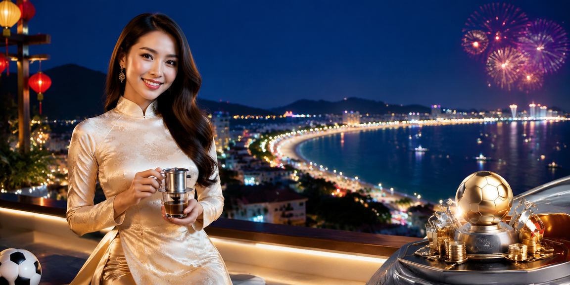 Người dùng tại Nha Trang mặc áo dài theo dõi kết quả cá cược bóng đá trên điện thoại